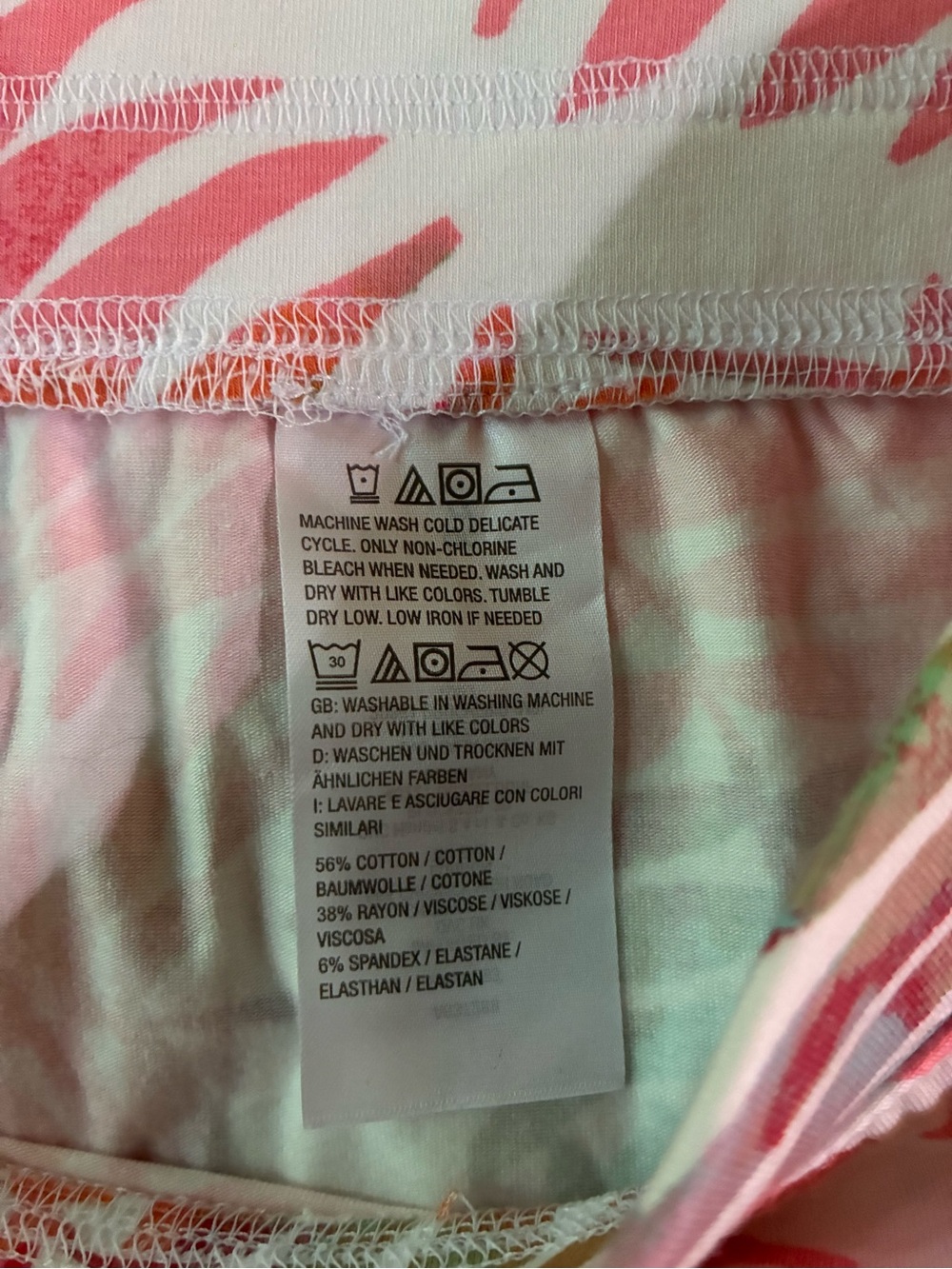 d&co. Beach XL Tropical Palm Print Wide Leg Resort Pants - Picture 6 of 8